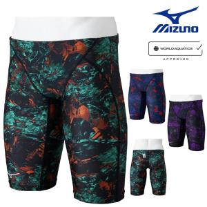 ミズノ MIZUNO 競泳水着 メンズ WA承認モデル STREAM ACE ハーフスパッツ ストリームフィットA 2025年春夏モデル N2MBC544 fina マーク あり｜hikarisp