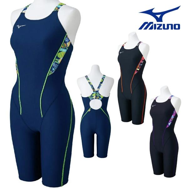 ミズノ MIZUNO 競泳水着 練習用水着 レディース エクサースーツ ハーフスーツ オールインワン...