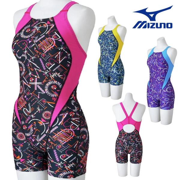 ミズノ MIZUNO 競泳水着 練習用水着 レディース エクサースーツ ミディアムハーフスーツ EX...