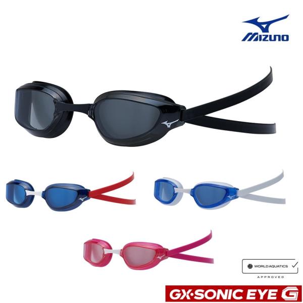 ミズノ MIZUNO 水泳 レーシングゴーグル GX・SONIC EYE G クリアレンズ クッショ...