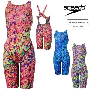 スピード SPEEDO 競泳水着 レディース WA承認モデル フレックスシグマニューセミオープンバックニースキン3 FLEX Σν 2026年秋冬モデル SCW12651F｜SWIMSHOPヒカリスポーツ