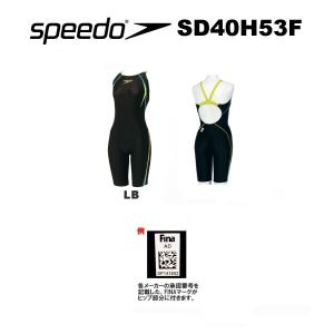 ●●SD40H53F 紙箱なし SPEEDO(スピード) レディース競泳水着 FLEX Σ・ウィメンズニースキン オープンバック 女性用/競泳/ハーフスパッツ