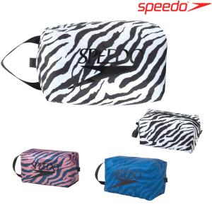 スピード SPEEDO 水泳 マイコンフィプルーフ ゼブラ柄  Mサイズ ポーチ 防水 スイミングバッグ プール SE22321｜SWIMSHOPヒカリスポーツ