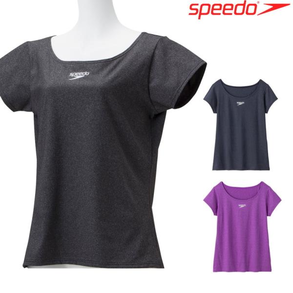 スピード SPEEDO フィットネス水着 レディース ソフトアクロスフレンチスリーブティー Soft...