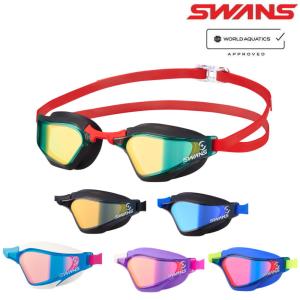 スワンズ SWANS 水泳 レーシングゴーグル ヴァルキリー MITミラーレンズ クッション付き リノン re：non WA承認 競泳 VALKYRIE SR-72MITREAB