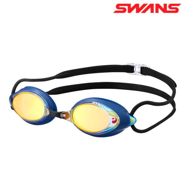 SWANS スワンズ スイミングゴーグル レーシング ミラータイプ クッション付き PREMIUM ...