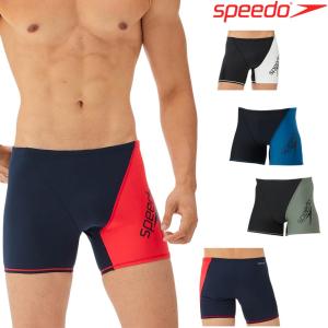 スピード SPEEDO 競泳水着 メンズ 練習用 パネルフリージリーターンズハーフボックス ENDURANCE ECO 競泳練習水着 ST52303｜hikarisp