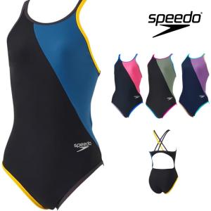 スピード SPEEDO 競泳水着 レディース 練習用 ファンピースクローシェターンズスーツ ENDURANCE ECO 競泳練習水着 STW02303｜hikarisp