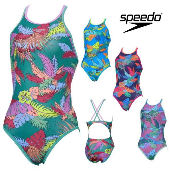 スピード SPEEDO 競泳水着 練習用水着 レディース ヴィンテージアロハクローシェイターンズスー...