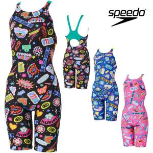 スピード SPEEDO 競泳水着 練習用水着 レディース カラフルアイコンズターンズミニオープンバックニースキン ENDURANCE ECO 2026年秋冬モデル STW12654