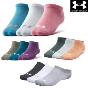 アンダーアーマー UNDER ARMOUR UAノーショー ソックス レディース 3足セット 靴下 女性 U1359233｜hikarisp