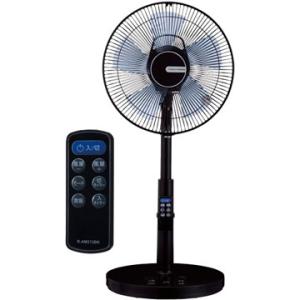 ユアサプライムス DCモーター搭載 リビング扇風機 リモコン付 ブラック YT-D3416YFR-K