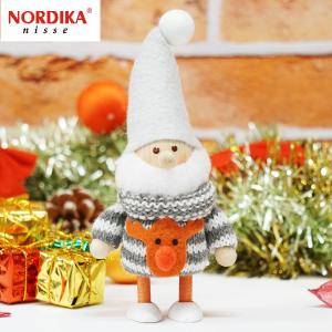 NORDIKA Nisse クリスマス人形 二ットセーターサンタ（トナカイ） サイレントナイト 約100mm エストニア製 NRD120606｜hikaritv