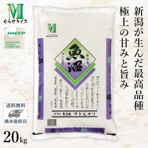 ○【令和5年産 米の食味ランキング 特A受賞】新潟県 魚沼産 コシヒカリ 20kg(5kg×4袋) 精米仕立て 送料無料｜hikaritv