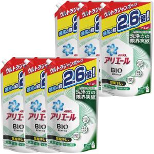 P&amp;G ★アリエール バイオサイエンスジェル 部屋干し用 詰め替え 洗濯洗剤 1800mL×6袋