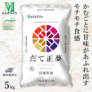 ○【精米仕立て】令和5年産 宮城県産 だて正夢  5kg(5kg×1袋) うるち米、玄米の商品画像