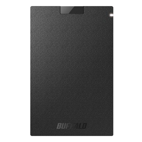 BUFFALO 外付けポータブルSSD USB3.2 500GB ブラック SSD-PG500U3-...