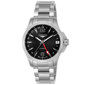 LONGINES  腕時計 メンズ コンクエスト ブラック SS SS L3.687.4.56.6