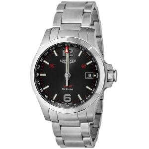 LONGINES  腕時計 メンズ コンクエストV.H.P ブラック SS SS L3.718.4.56.6