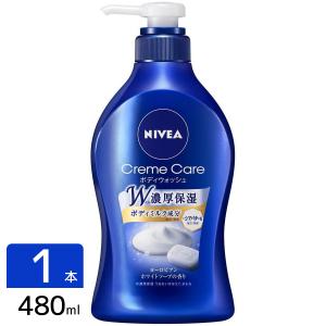 花王 ニベア クリームケア ボディウォッシュ ヨーロピアンホワイトソープの香りポンプ 480ml 4901301307224｜hikaritv