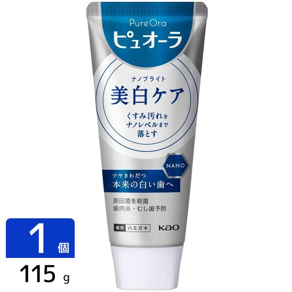花王 ［在庫限り特価］ピュオーラ ナノブライト ハミガキ 115g 4901301261373