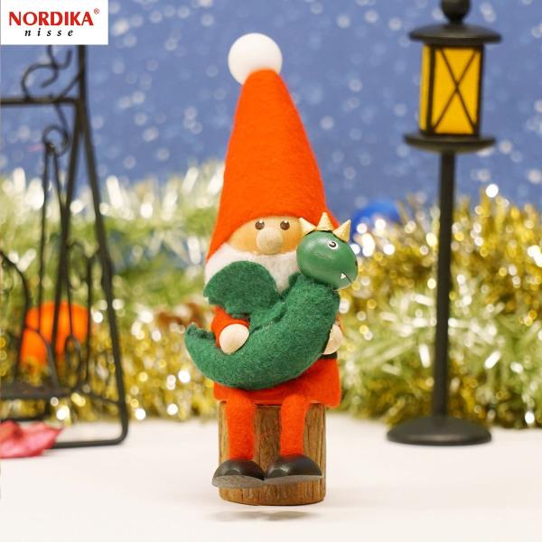 NORDIKA Nisse 【2023年限定】クリスマス人形 ドラゴンを抱えたサンタ 約150mm ...