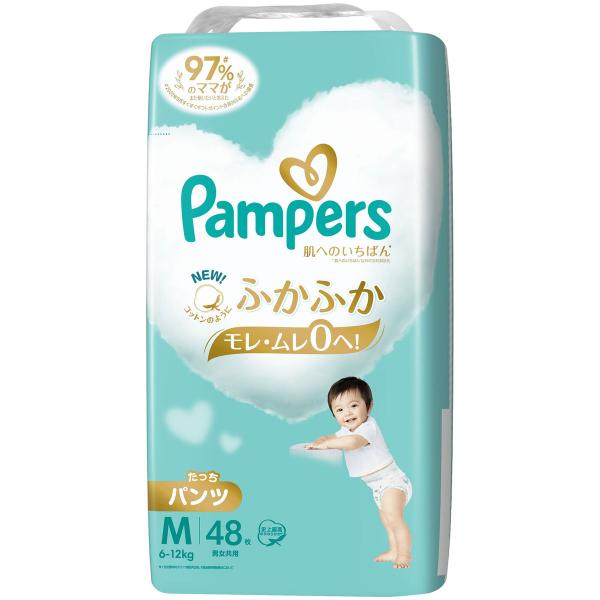 P&amp;G パンパース おむつ パンツ 肌へのいちばんパンツ スーパージャンボ M たっち(6-12kg...