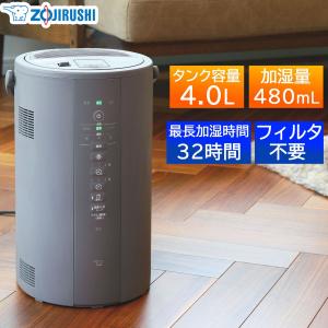 象印マホービン スチーム式加湿器 加湿量480mL/h(木造8畳/プレハブ洋室13畳まで) タンク4.0L グレー EE-DE50-HA