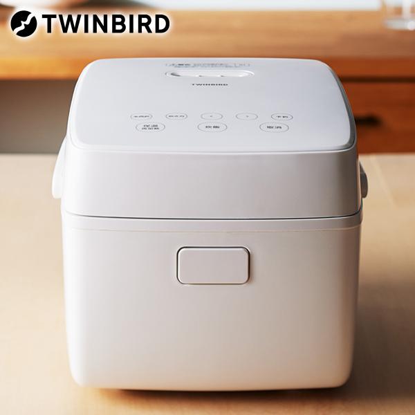 ツインバード TWINBIRD IH炊飯ジャー 3合炊き ホワイト 炊飯器 一人暮らし おかゆ 白米...