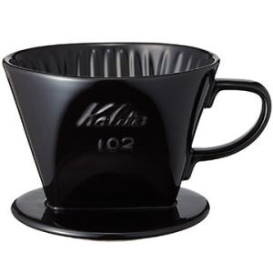 Kalita 陶器製コーヒードリッパー 102-ロト ブラック 02005｜hikaritv