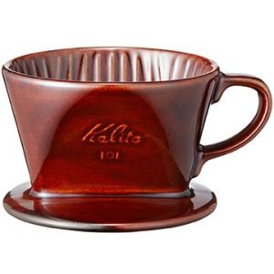 Kalita 陶器製コーヒードリッパー 101-ロト ブラウン 01003
