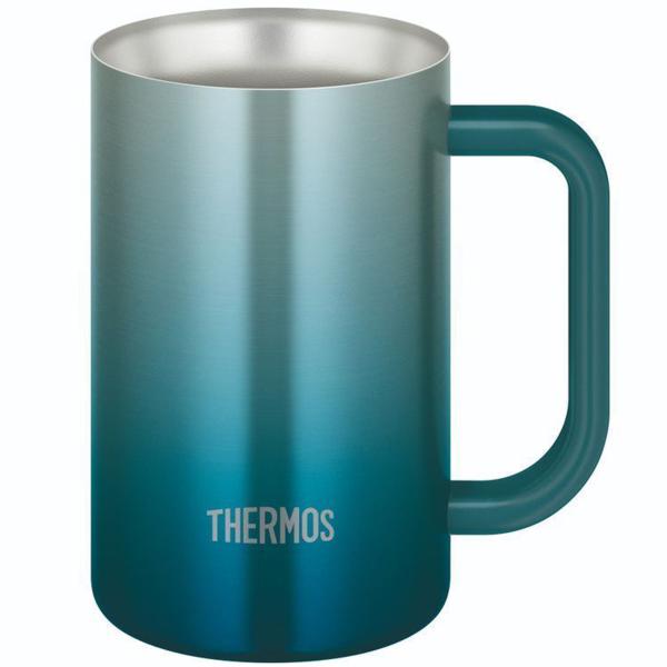 サーモス THERMOS 真空断熱ジョッキ 600ml 食洗機対応 保冷保温 軽量 ブルーグリーン ...