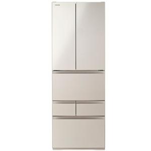 TOSHIBA FKシリーズ 6ドア冷蔵庫462L サテンゴールド GR-S460FK-EC