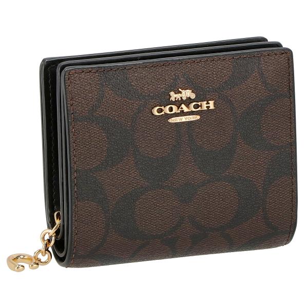 COACH レディース 二つ折り財布 PVCコーティングキャンバス/レザー IMAA8 C3309I...