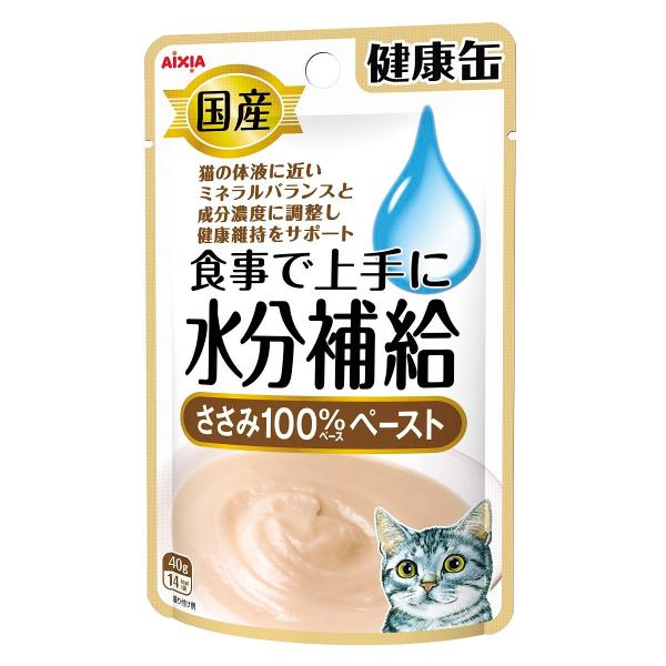 アイシア 国産 健康缶パウチ 水分補給 ささみペースト40g×48