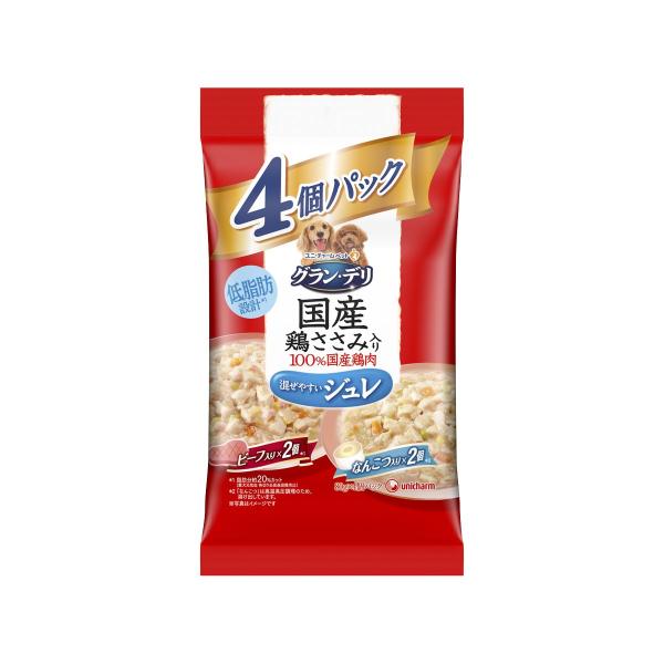 ユニチャーム グラン・デリパウチジュレビーフなんこつ80g4P×16