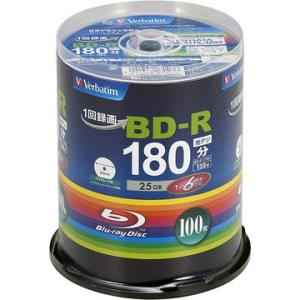 Verbatim BD-R 130分 1-6x スピンドル100P ホワイト VBR130RP100...