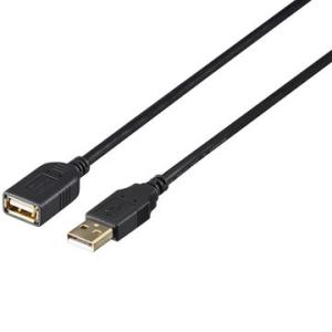 バッファロー（サプライ） USB2.0延長ケーブル/A-A カーボンねり込 3m ブラック BSUA...