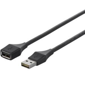 BUFFALO どっちもUSB2.0 A-A 延長ケーブル 1m ブラック BU2AAD10BK