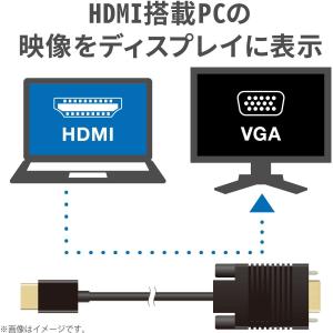 エレコム 変換ケーブル/HDMI-VGA/1m...の詳細画像1
