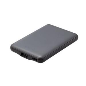 エレコム モバイルバッテリー/12W対応/5000mAh/ダークグレー DE-C37-5000DGY｜hikaritv