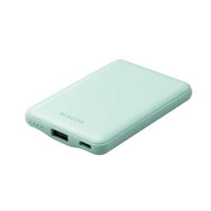 エレコム モバイルバッテリー/12W対応/5000mAh/グリーン DE-C37-5000GN