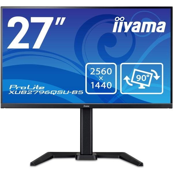 iiyama 液晶ディスプレイ 27型/2560×1440/ブラック XUB2796QSU-B5