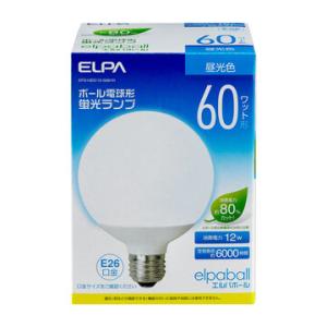 ELPA 電球形蛍光灯 G形 60W形 EFG15ED/12-G061H｜hikaritv