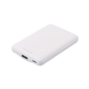 エレコム モバイルバッテリー/15W出力/5000mAh/ホワイト DE-C45-5000WH｜hikaritv