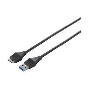 BUFFALO USB3.0 A-microB スリムケーブル 1m ブラック BSUAMBSU31...