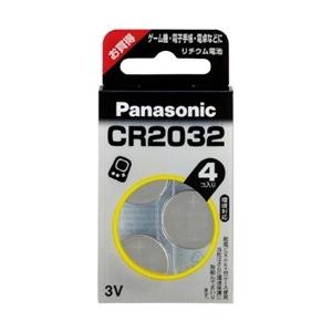 Panasonic コイン形リチウム電池 CR2032 4個パック CR-2032/4H｜hikaritv