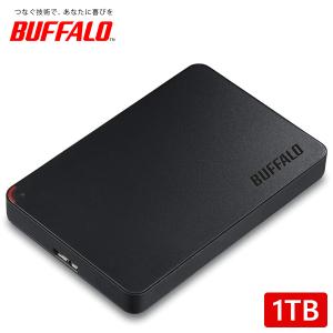 バッファロー USB3.1(Gen1)/3.0 ポータブルHDD 1TB ブラック HD-NRPCF1.0-BB｜hikaritv