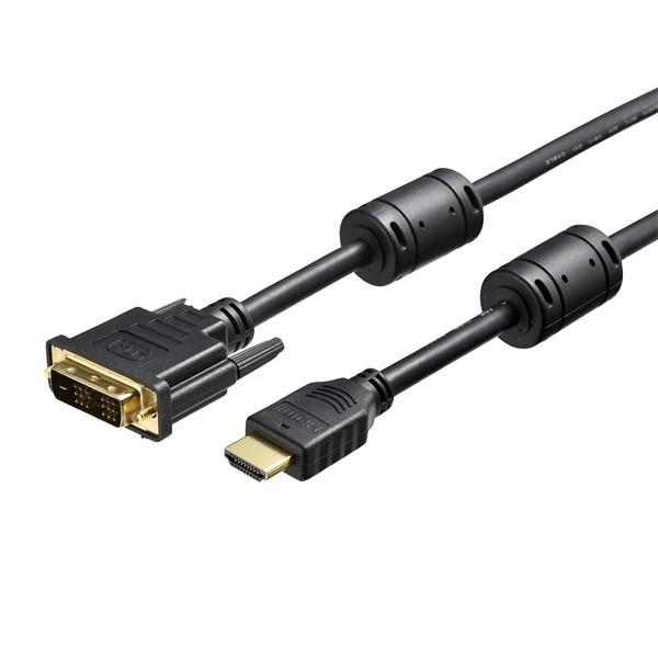 バッファロー（サプライ） HDMI:DVI変換ケーブル コア付 1m ブラック BSHDDV10BK