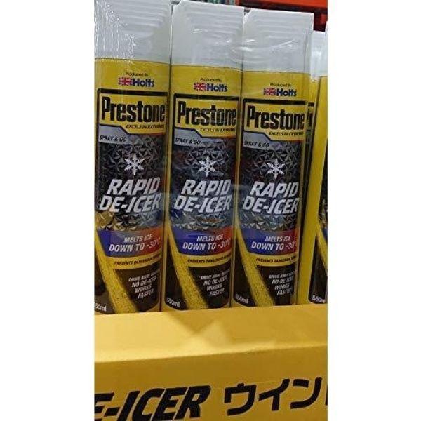 PRESTONE DE-ICER 解氷スプレー 大容量550mlx3本パック ウィンドウの氷、霜溶か...